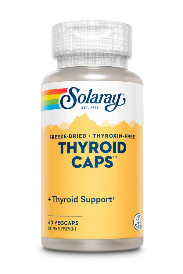 Субблімовані капсули для щитовидної залози (Thyroid Capps) Solaray 60 капсул