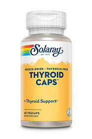 Субблімовані капсули для щитовидної залози (Thyroid Capps) Solaray 60 капсул