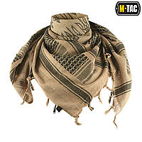 Тактическая арафатка всу шарф шемаг хлопковый с тризубом M-Tac, мужской платок на шею куфия Coyote/black