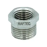 Футорка 10Нх 8В (3/8"Н-1/4"В) никель RAFTEC (F005001)