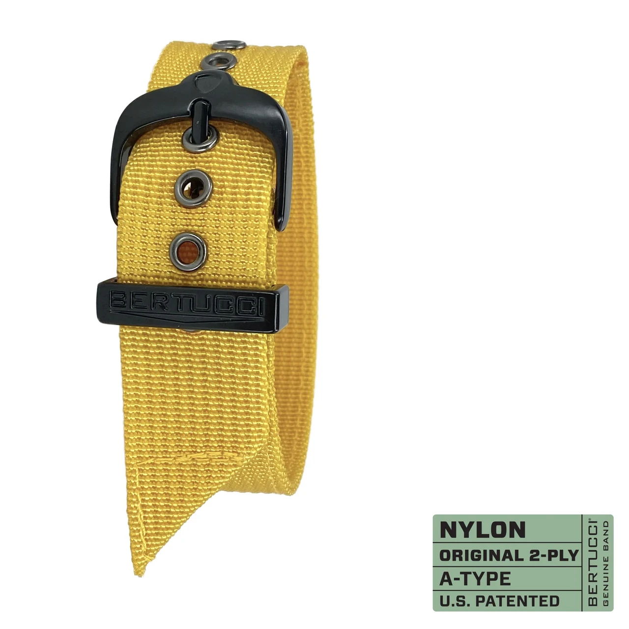 Ремінець нейлоновий bertucci #101B - Yellow w/ black hardware, 7/8" - 22 mm size for A-2, A-3, A-6 & B-1 Cases Original MSRP, фото 1