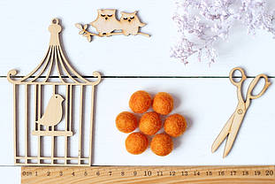 Вовняні кульки 1,5см №41 руді