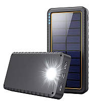 Портативная батарея Solar Power Bank 26800mAh HX160S6 с солнечной панелью (Черный)