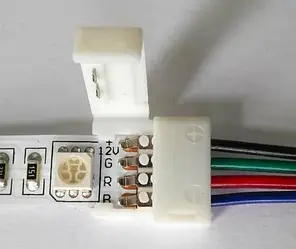 Конектор Biom для LED стрічки 12В, 4pin+4pin з'єднувач (RGB) №10 SC-10-SWC-4 567, фото 2