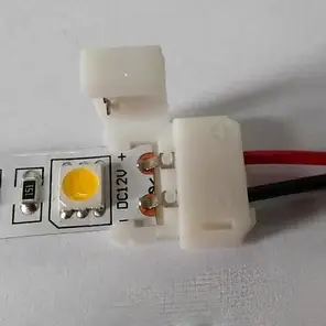 Конектор Biom для LED стрічки 12В 10мм затискач-провід 2pin, 15 см №6 SC-06-SW-10-2 476, фото 2