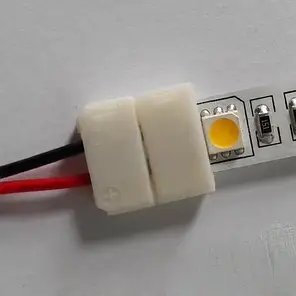 Конектор Biom для LED стрічки 12В 10мм затискач-провід 2pin, 15 см №6 SC-06-SW-10-2 476, фото 2