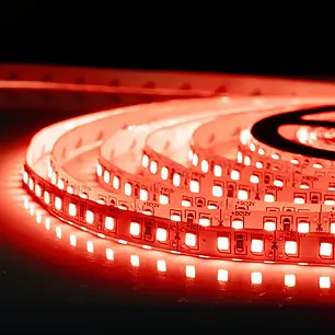 LED стрічка SMD2835 120шт/м 9.6W/м IP20 12V Червона 14483, фото 2