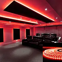 LED стрічка SMD2835 120шт/м 9.6W/м IP20 12V Червона 14483, фото 2