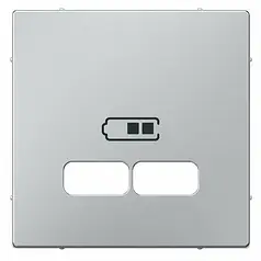 Накладка для механізму USB 2,1A Merten System M MTN4367-0460, алюміній