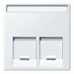 Накладка TF/PC пряма 2-а із захисними шторками Merten SM MTN469925 активний білий