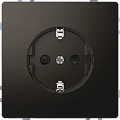 Розетка з/к та шторками D-Life «Антрацит» MTN2300-6034