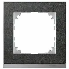 Рамка 1-постова Merten M-PURE MTN4010-3669 камінь/алюміній