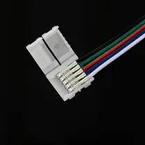 Конектор для LED стрічки Biom OEM №22 10mm 5pin RGBW 2joints wire (провід-2 затискачі) 12223, фото 2