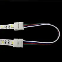 Конектор для LED стрічки Biom OEM №22 10mm 5pin RGBW 2joints wire (провід-2 затискачі) SC-22-SW-15-5 12223, фото 2