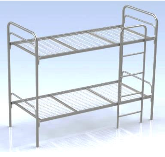 Кровать металлическая двухъярусная армейская (SK12)