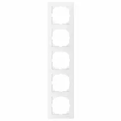 Рамка 5-постова Merten M-PURE MTN4050-3619 полярно-білий