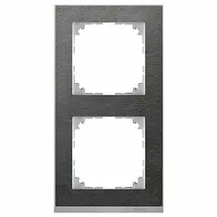 Рамка 2-постова Merten M-PURE MTN4020-3669 камінь/алюміній