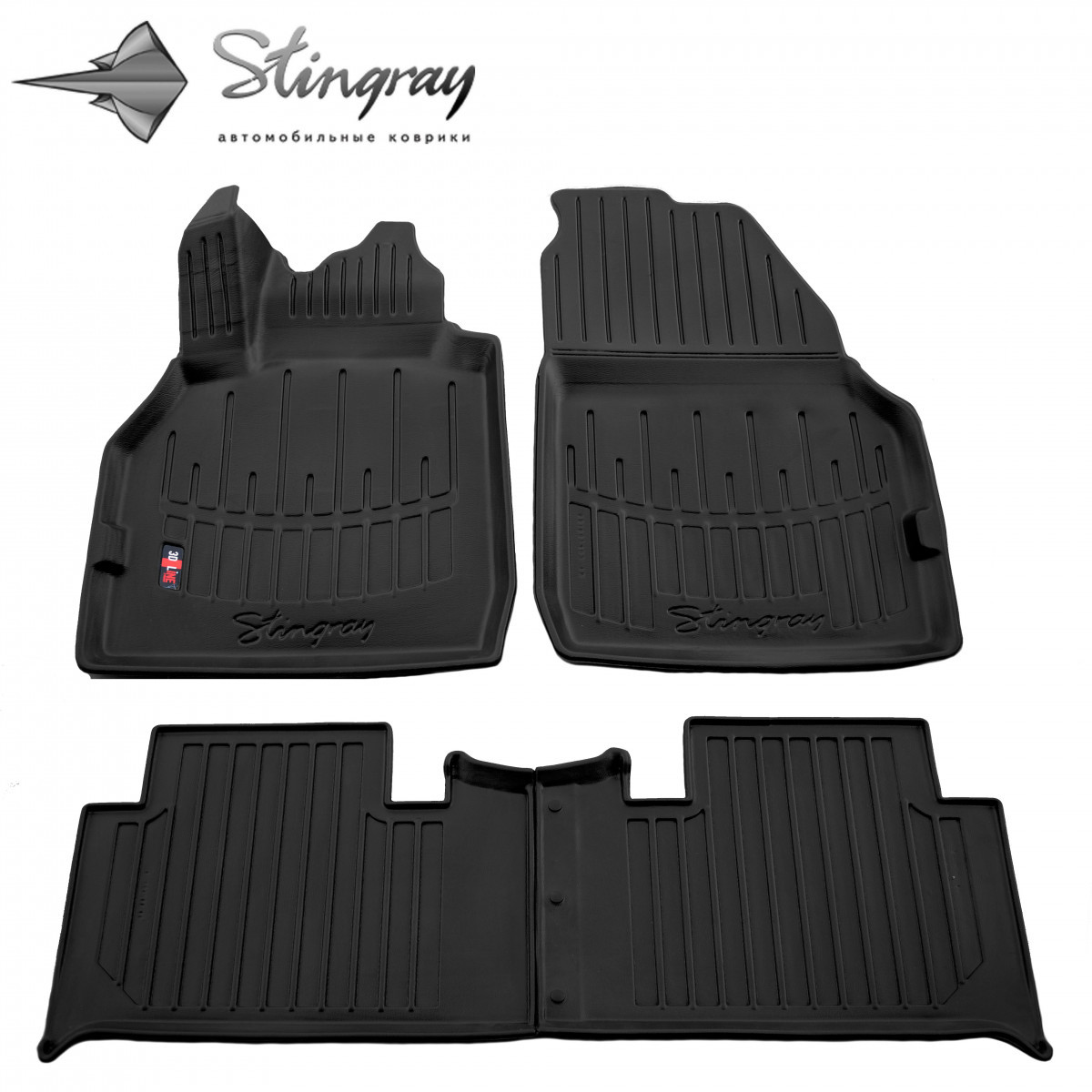Резиновые Коврики Renault Scenic II /Grand Scenic (2003-2009) З Бортом ...