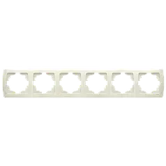 Рамка 6-а горизонтальна Viko Carmen кремова (90572106)