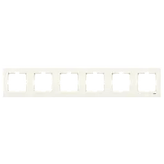 Рамка 6-а горизонтальна Viko Karre кремова (90960225)