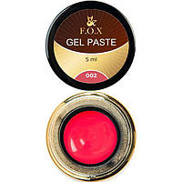 Гель-паста F.O.X Gel paste 002 кораловий 5 мл