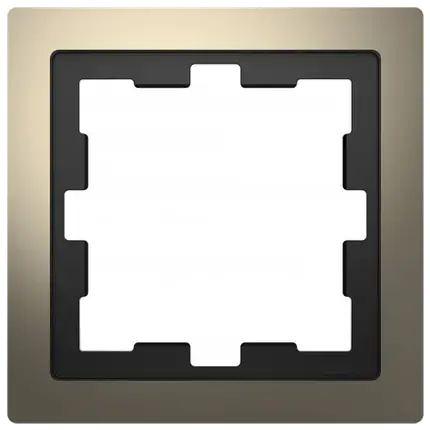 Рамка 1-постова D-Life "Нікель", MTN4010-6550, фото 1