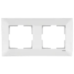 Рамка подвійна горизонтальна Viko Meridian біла (90979002-WH)