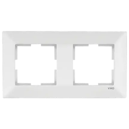 Рамка подвійна горизонтальна Viko Meridian біла (90979002-WH), фото 2