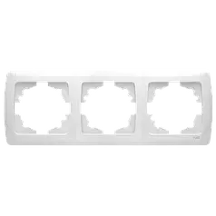 Рамка потрійна горизонтальна Viko Carmen біла (90571103)
