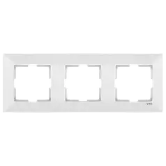 Рамка потрійна горизонтальна Viko Meridian біла (90979003-WH)