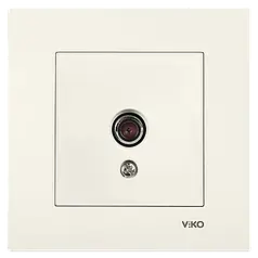Розетка телевізійна ТБ Viko Karre кремова (90960110)