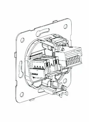 Розетка накладна комп'ютерна (RJ45 Cat5) Viko Vera (90681032), фото 2