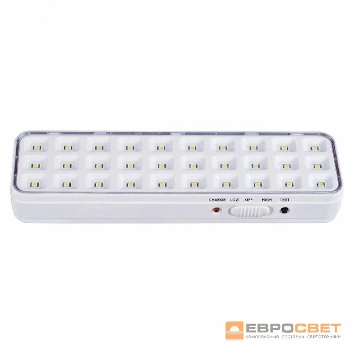 LED світильник аварійний Євросвітло SFT-LED-30-01 акумуляторний 1.2W 6400K IP20 000056724