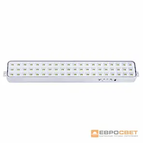 LED світильник аварійний Євросвітло SFT-LED-60-01 акумуляторний 2.5W 6400K IP20 000056725, фото 2