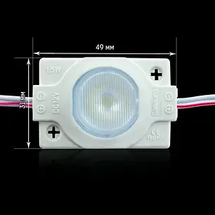Світлодіодний модуль Biom торцевий XG5-1led 3030 6500K IP65 (12221), фото 2