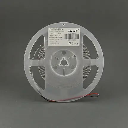 LED стрічка Estar SMD3528 60шт/м 4.8W/м IP20 12V (5500-6000К), фото 2