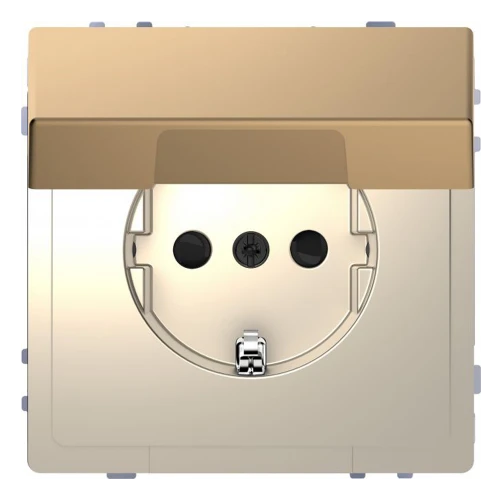 Розетка з/к та кришкою D-Life «Шампань» MTN2310-6051