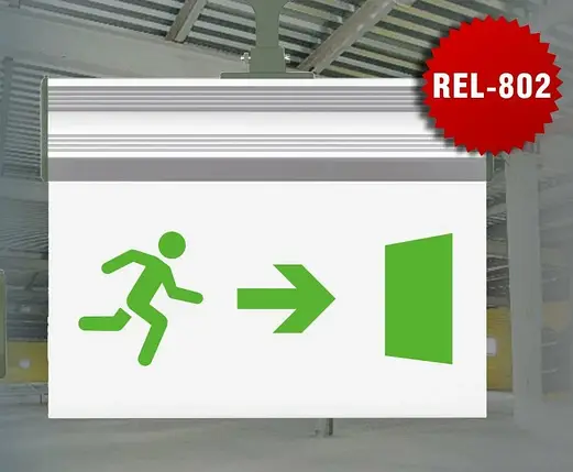 LED світильник аварійний DELUX REL-802 Exit 1W 8LED IP20 90012006, фото 2