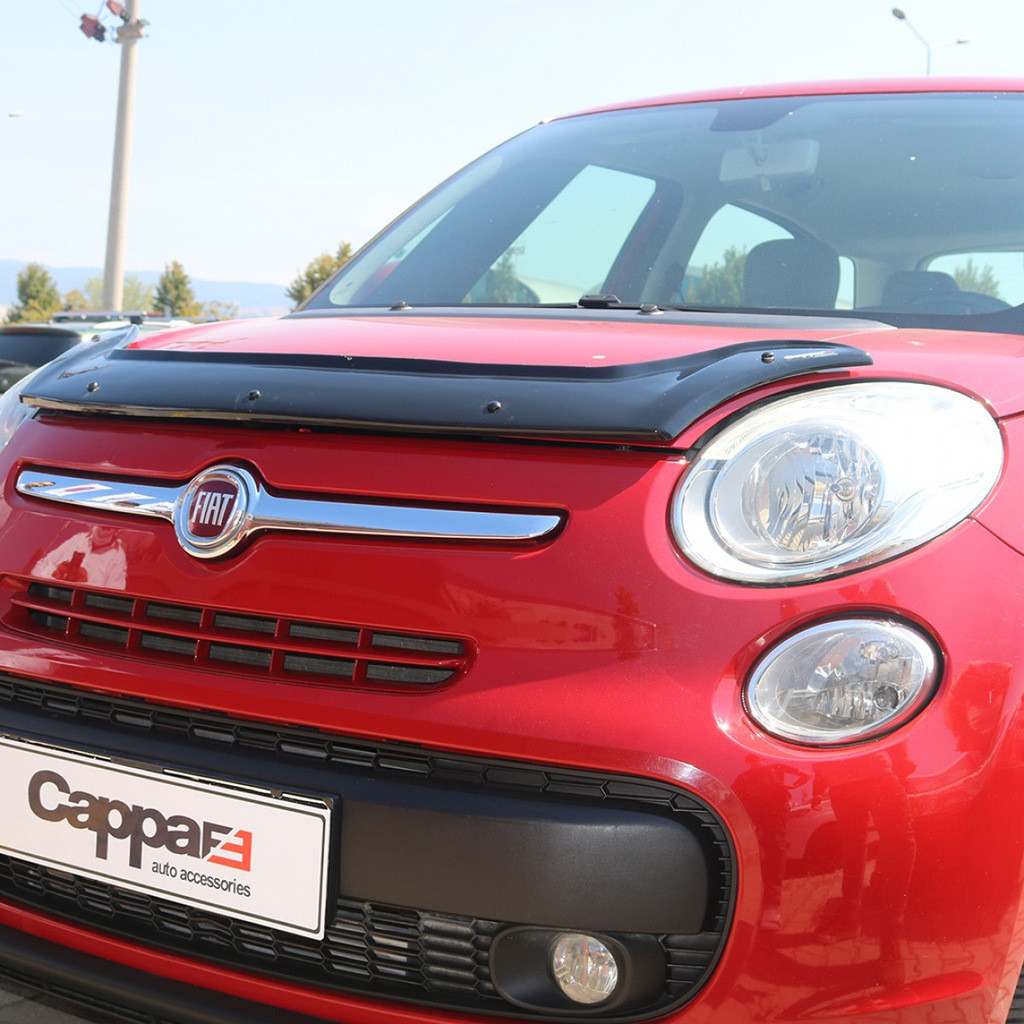 Дефлектор капота (мухобойка) Fiat 500L (Фиат 500Л ) 30290115 - фото 3 - id-p1670309166