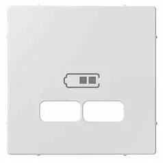 Накладка для механізму USB 2,1A Merten System M MTN4367-0325, білий активний