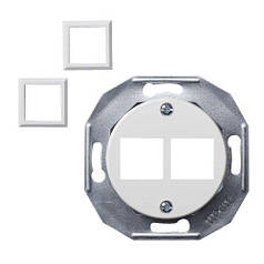 Центральна плата RJ45*2 RENOVA, білий, WDE011701