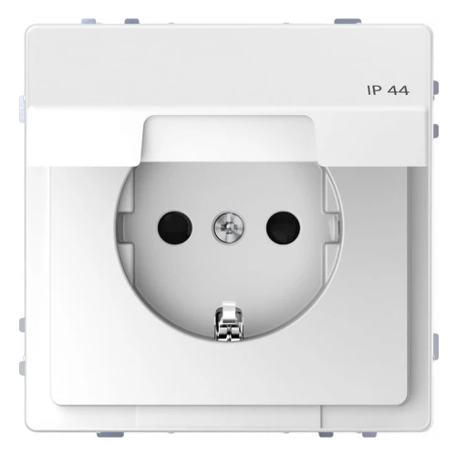 Розетка з/к та кришкою D-Life IP44 «Білий лотос» MTN2314-6035