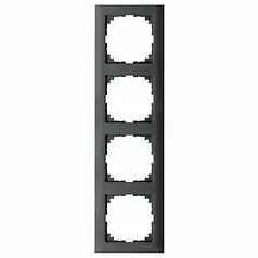 Рамка 4-постова Merten M-PURE Антрацит MTN4040-3614