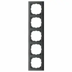 Рамка 5-постова Merten M-PURE Антрацит MTN4050-3614