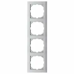 Рамка 4-постова Merten M-PURE MTN4040-3660 алюміній