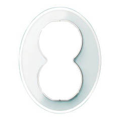 Рамка для подвійної розетки RENOVA «Біле скло», WDE011409