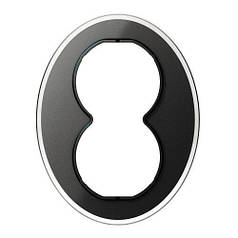 Рамка для подвійної розетки RENOVA «Чорне скло», WDE011429