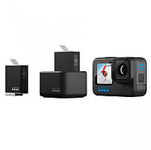 Подвійний зарядний пристрій GoPro Dual Battery Charger + Акумулятор Enduro 2 шт для HERO 10, HERO 9 (ADDBD-211, фото 4