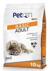 PetQM Cat Basic Adult 10 kg сухий корм для кішок з птицею та овочами