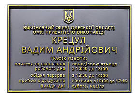 Інформаційні Таблички на двері, фасади